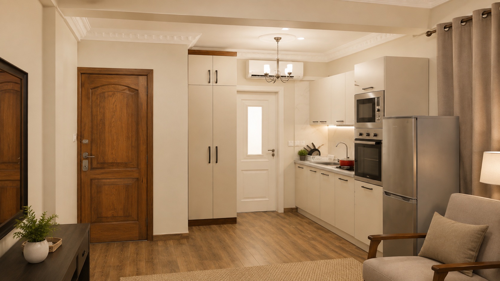 Royal Haveala suite kitchen and living area